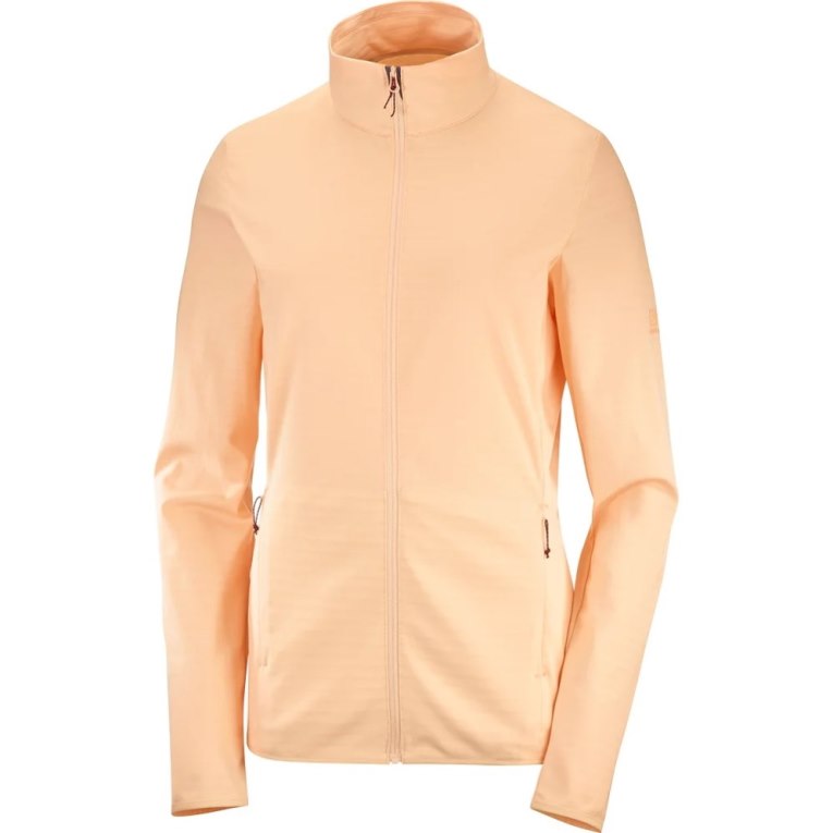 Casaco Salomon Essential Lightwarm Full Zip Feminino Abricó | PT Y82479